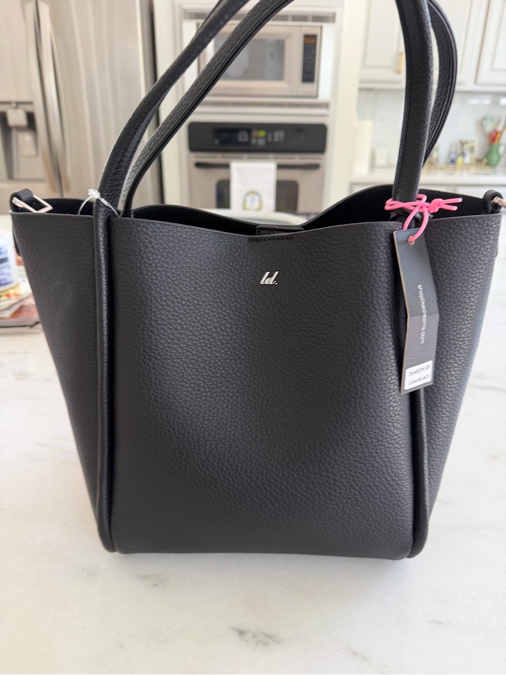Black Pebbled Leather Tote with Double Handles - Your Dream Bag is HERE!! 🤩